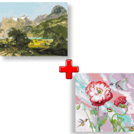 Набор картин по номерам 2 в 1 Идейка "Волшебный пейзаж" 40х50 KHO2875 и "Легкий этюд" 40х40 KHO3219