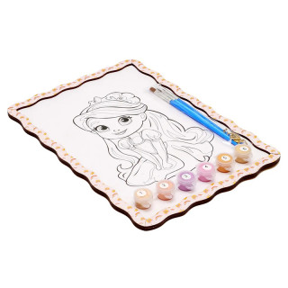 Детский набор для росписи по дереву "Принцесса" Puz-22962 формат А4