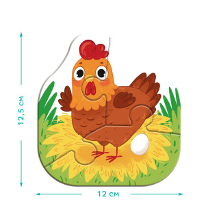 Детский пазл 4 в 1 "Baby puzzle. Сельские животные" 300686 набор 4 в 1