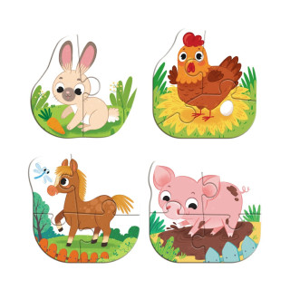 Детский пазл 4 в 1 "Baby puzzle. Сельские животные" 300686 набор 4 в 1