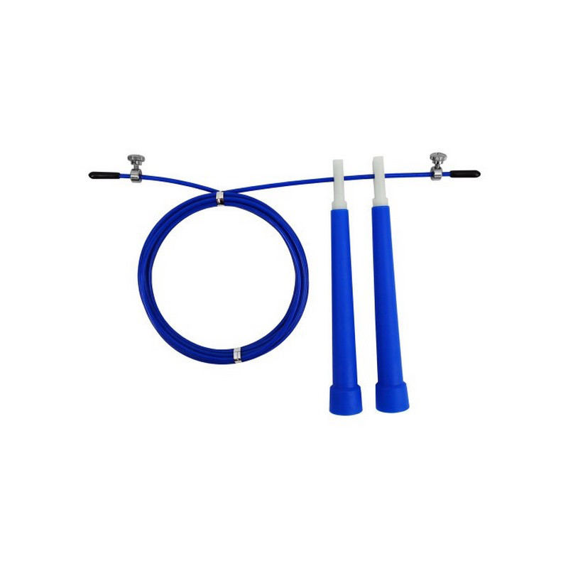 Швидкісна скакалка Speed Cable Rope EF-2039-BL, зі сталевим тросом, синя - гурт(опт), дропшиппінг