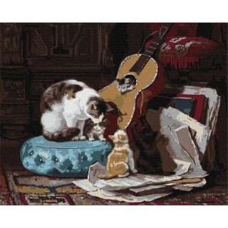 Картина по номерам "Семья музыкантов" ©Henriette Ronner-Knip Идейка KHO4493 40х50 см