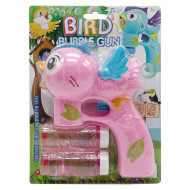 Детский генератор мыльных пузырей "Птичка" 669B(Pink) со светом и музыкой