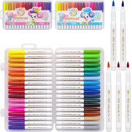 Фломастер - кисточка "Water color pen" 36 цветов 228-36 в пластиковом боксе