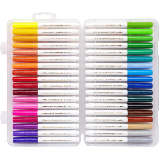 Фломастер - кисточка "Water color pen" 36 цветов 228-36 в пластиковом боксе