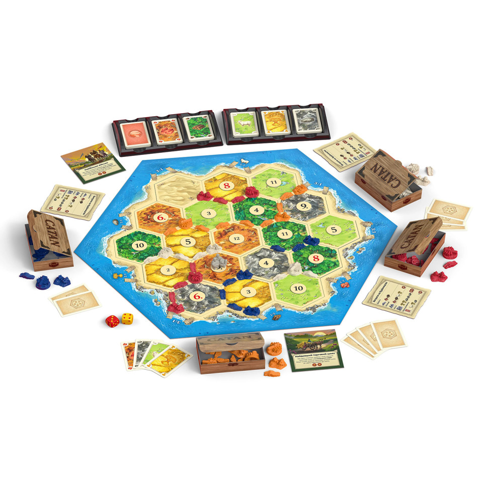 Стратегічна настільна гра CATAN R100UA від 10 років, 3-4 гравця - гурт(опт), дропшиппінг 