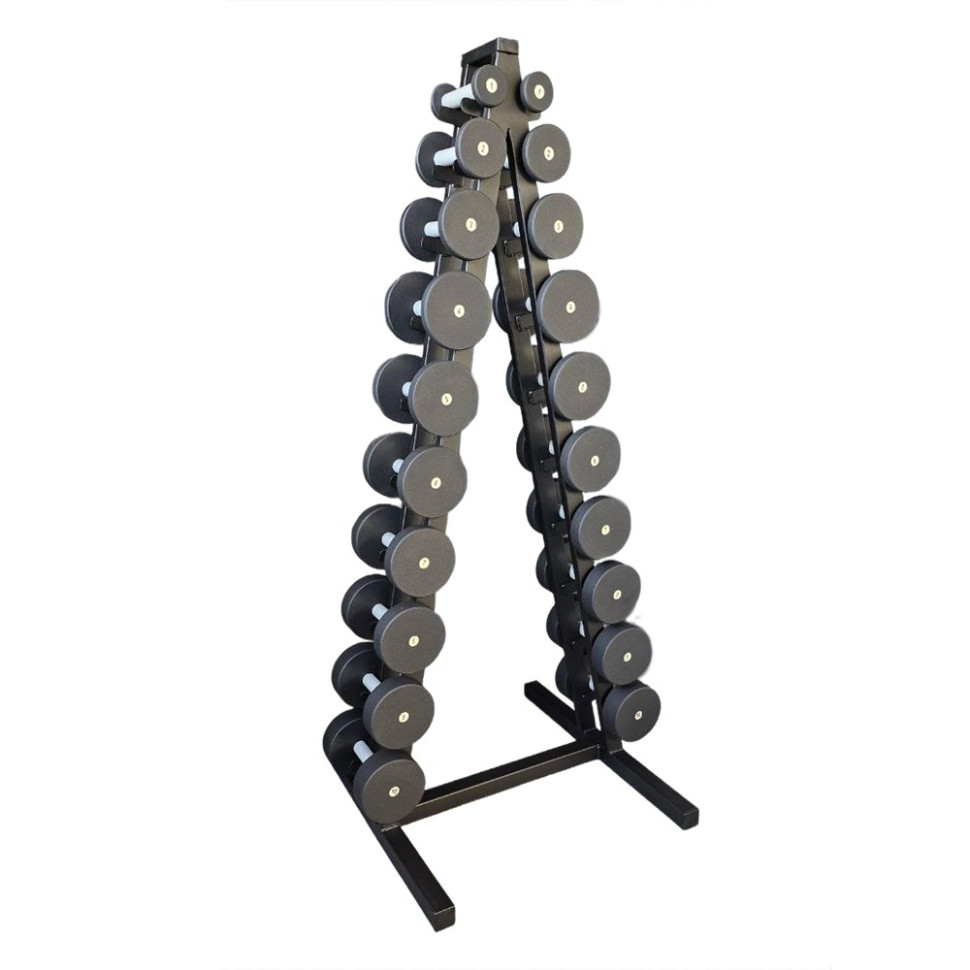 Гантельный ряд со стойкой Profi NE-PS-222-022 от 1 кг до 10 кг опт, дропшиппинг