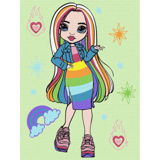 Картина по номерам "Rainbow High Amaya Raine" KHO1236, 30х40 см   
