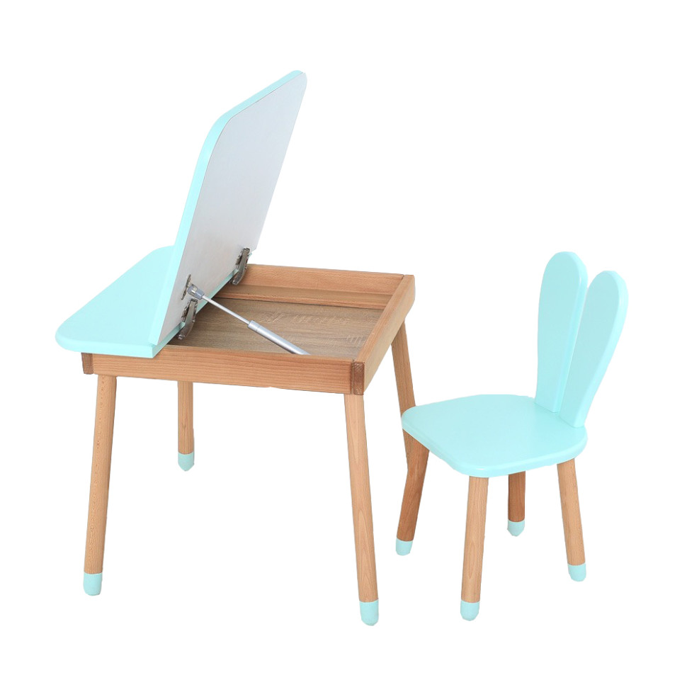 Детский стол 04-025B-DESK, со стульчиком, голубой опт, дропшиппинг