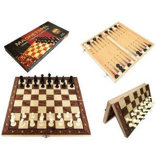 Набор настольных игр "Шахматы, нарды, шашки 3 в 1" W2801M