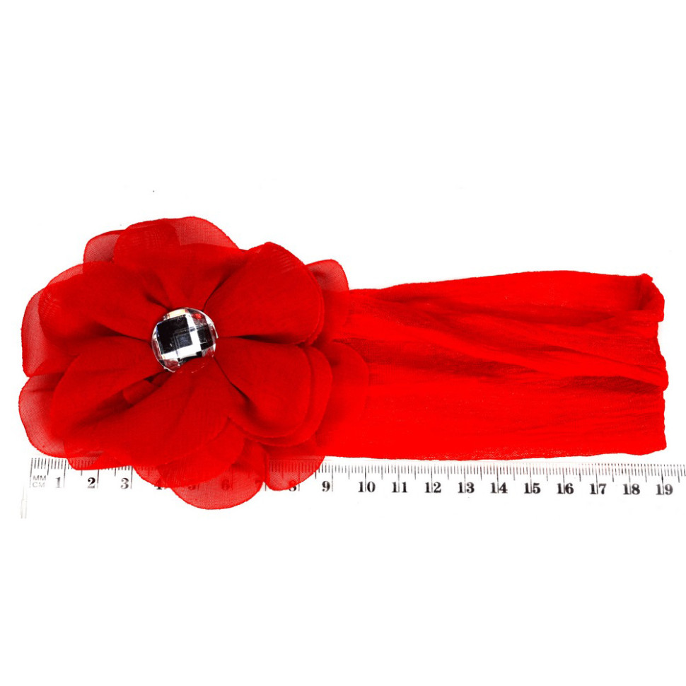 Дитячі пов'язки на голову з квіткою 0107-035-1, 3 штуки - гурт(опт), дропшиппінг 