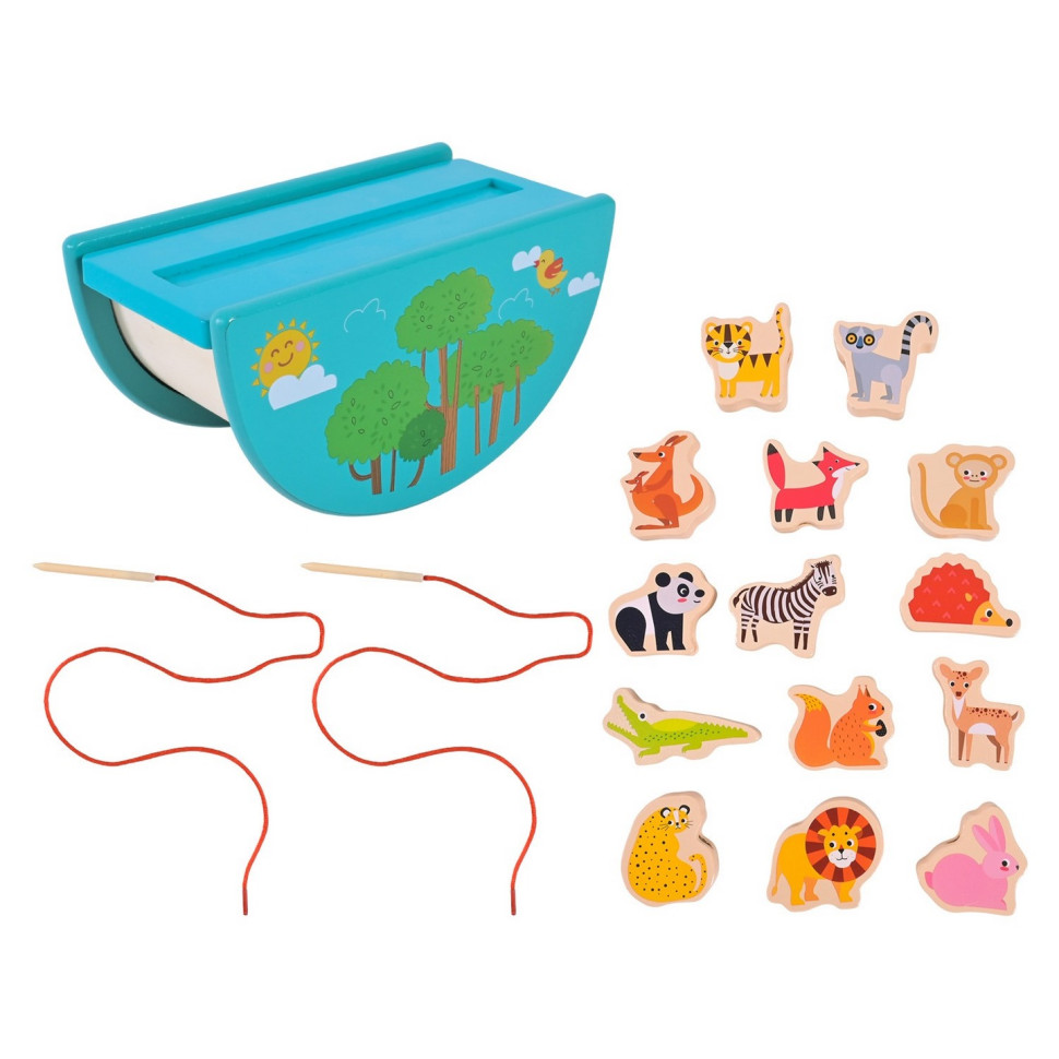 Деревянная игрушка Балансир-шнуровка 2 в 1 C9406 опт, дропшиппинг