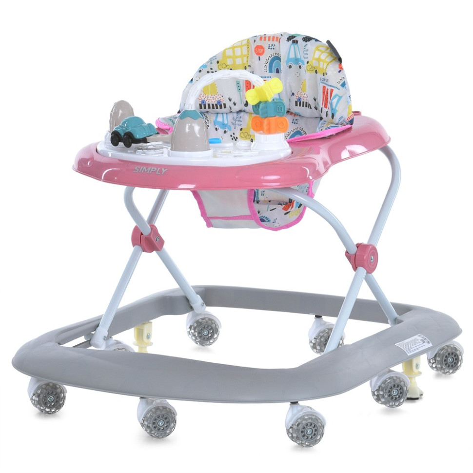 Детские Ходунки Simply ME 1215 Pink, музыка, свет опт, дропшиппинг