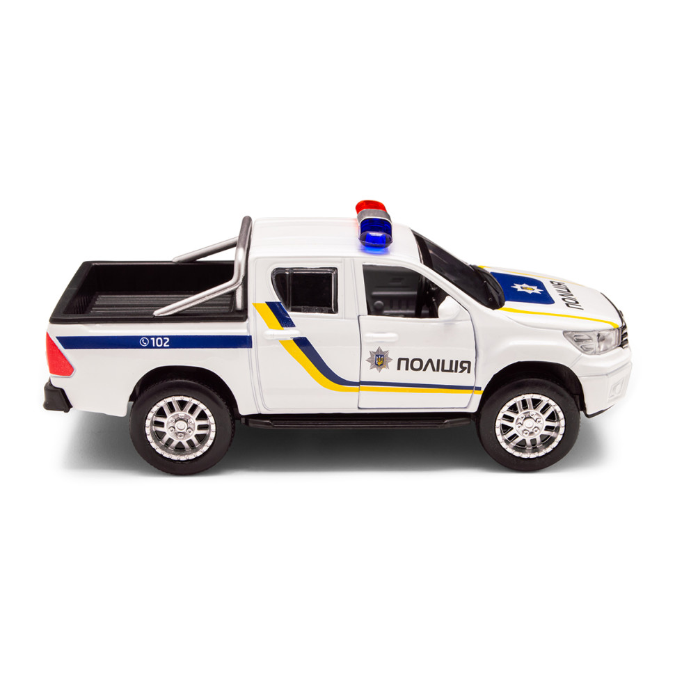 Дитяча автомодель Toyota Hilux Police TechnoDrive KM250426 масштаб 1:32 - гурт(опт), дропшиппінг