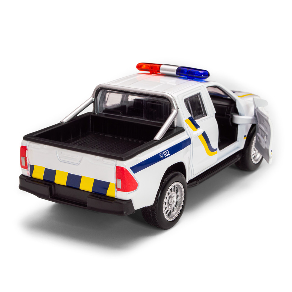 Дитяча автомодель Toyota Hilux Police TechnoDrive KM250426 масштаб 1:32 - гурт(опт), дропшиппінг