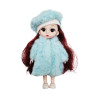 Детская кукла в берете C14 шарнирная, 15 см опт, дропшиппинг