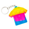Детский антистресс-брелок Pop It мини Футболка AA3641-6 силикон, 6,3х5,5х1 см опт, дропшиппинг