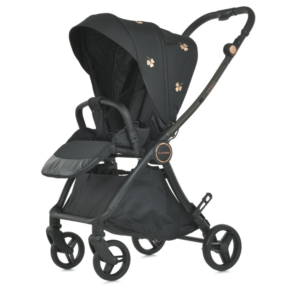Детская прогулочная коляска VERSA ME 1078 Clover Black - гурт(опт), дропшиппінг 