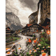 Картина по номерам "Городок в Швейцарии" BS36527, 40х50 см 
