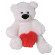 М'яка іграшка "Ведмедик Бублик із серцем" BBL55-Heart 55 см - гурт(опт), дропшиппінг 