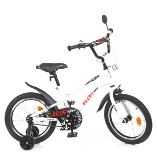 Велосипед дитячий PROF1 Y16251-1 16 дюймів, білий