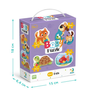 Детский пазл 4 в 1 "Baby puzzle. Домашние животные" 300688 набор 4 в 1