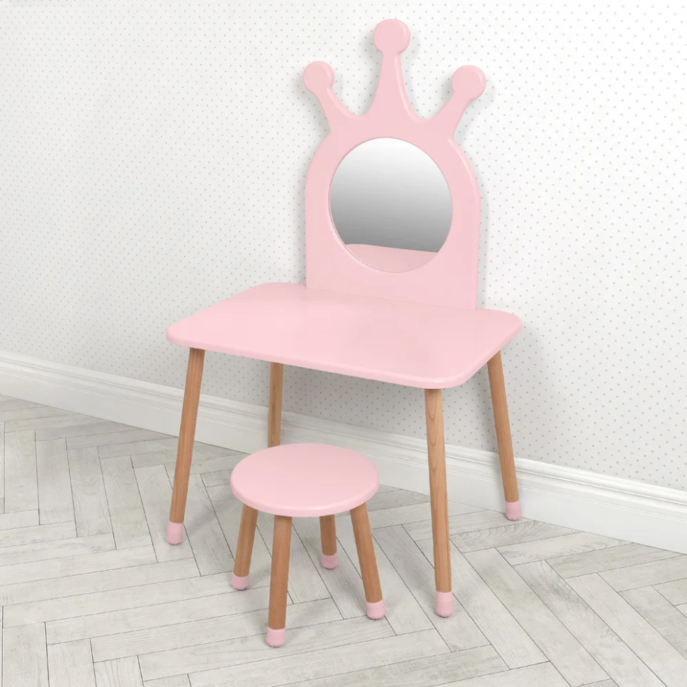 Дитяче трюмо Bambi 03-01PINK зі стільчиком - гурт(опт), дропшиппінг 