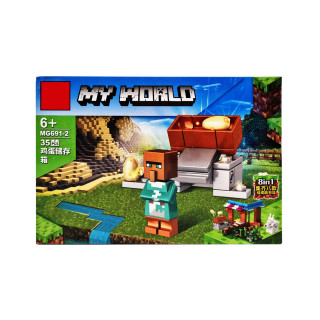 Конструктор детский Minecraft MG691 с фигуркой героя