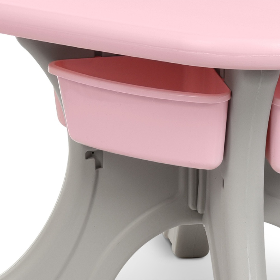 Дитячий столик з двома стільцями NEW TABLE-8 сіро-рожевий - гурт(опт), дропшиппінг 
