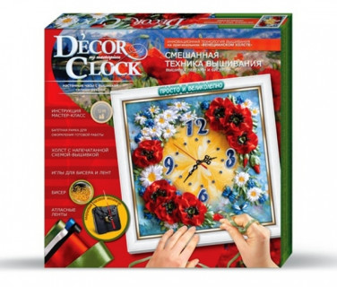 Набор для творчества Decor Clock "Маки" 4298-01-04DT с часами