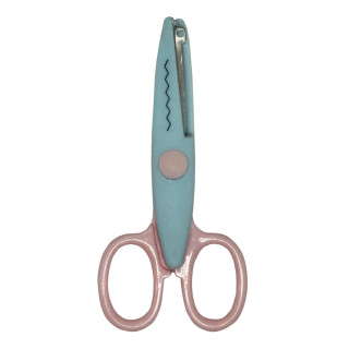 Ножницы детские 80685(Turquoise-Pink) с фигурным лезвием