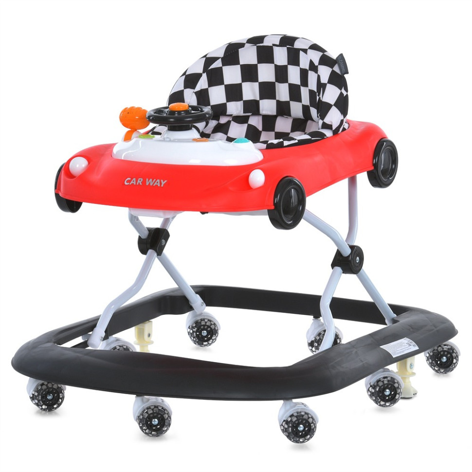 Детские Ходунки Car way ME 1216 Red-Black, музыка, свет опт, дропшиппинг