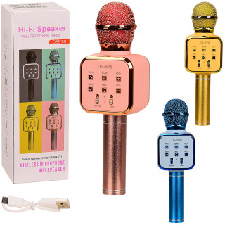 Микрофон караоке DS-878 с колонкой 