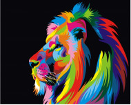 Картина по номерам. Brushme "Радужный лев" GX3973, 40х50 см