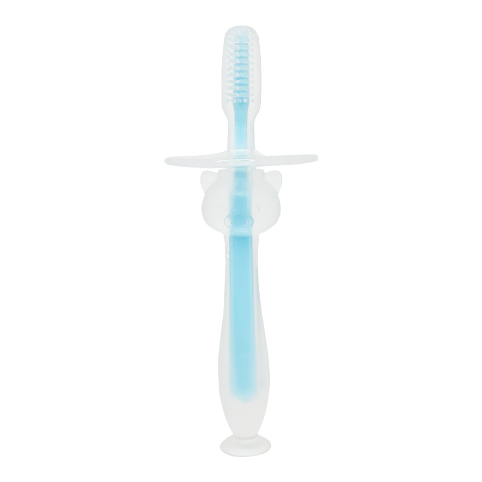 Силиконовая зубная щетка Mumlove MGZ-0707(Blue) с ограничителем опт, дропшиппинг