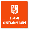Трафарет для био-тату I AM UKRAINIAN n064-24*24см, размер 24 х 24см  опт, дропшиппинг
