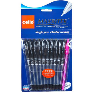 Ручка олійна MAXRITER Cello 727+1(Black), чорна 10 штук в упаковці