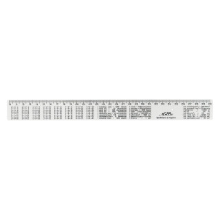 Лінійка з табличкою множення AS-0612, К-9052 білий, пластикова, 30 см