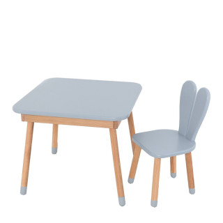 Дитячий стіл 04-025GREY-TABLE, зі стільчиком, сірий