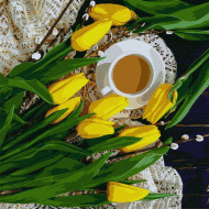Картина по номерам "Весенний завтрак" ©katryn_elen Идейка KHO2997 40х40 см