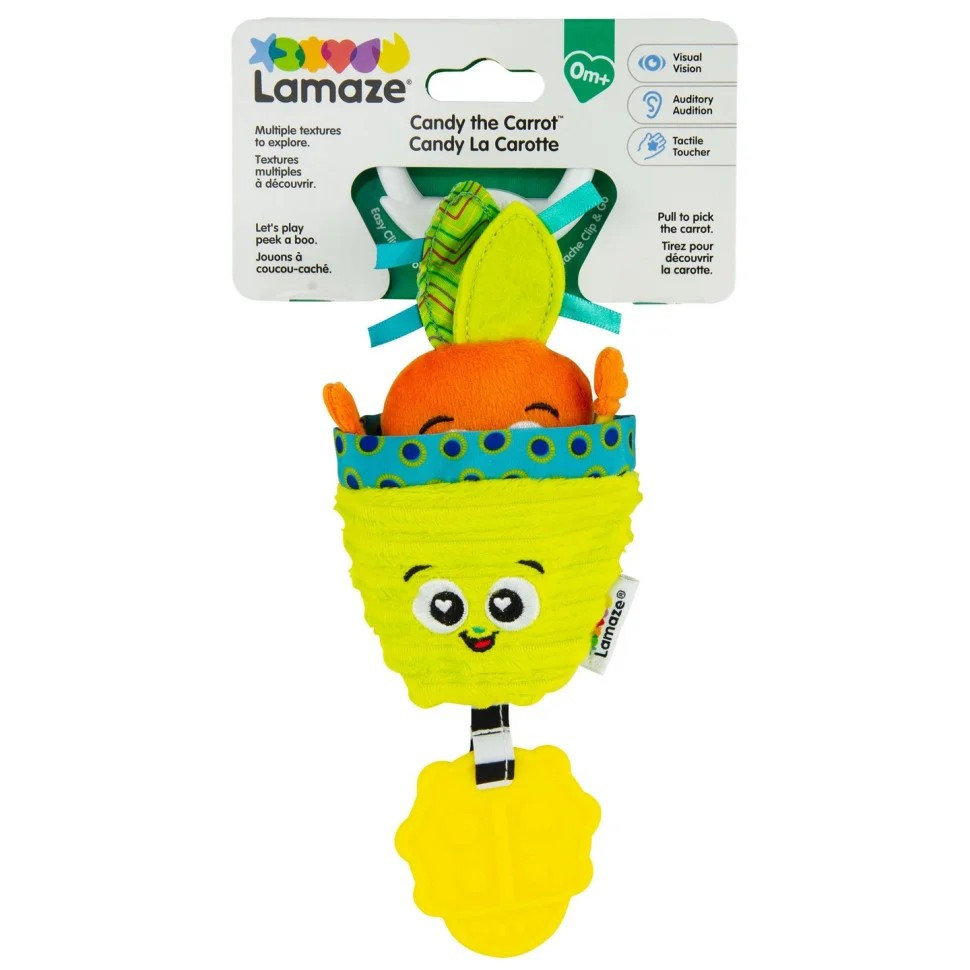Мягкая игрушка-подвеска Морковка Lamaze L27381 с прорезывателем опт, дропшиппинг