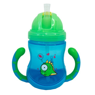 Поільник дитячий з трубочкою Неон MGZ-0300(Blue) 270 мл