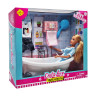 Дитяча лялька з ванною DEFA 8444 рушник, гребінець, одяг - гурт(опт), дропшиппінг 