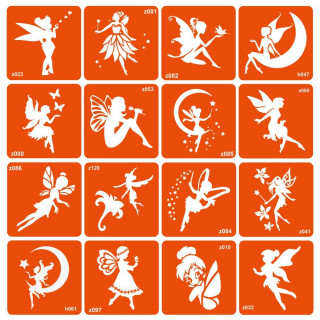 Набор трафаретов для био-тату "Fairies" fairies-16