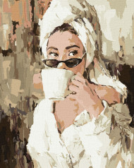 Картина по номерам "Утренний кофе" Идейка KHO4840 40х50 см                                               