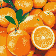 Картина по номерам "Сочный апельсин" Идейка KHO5649 25х25 см