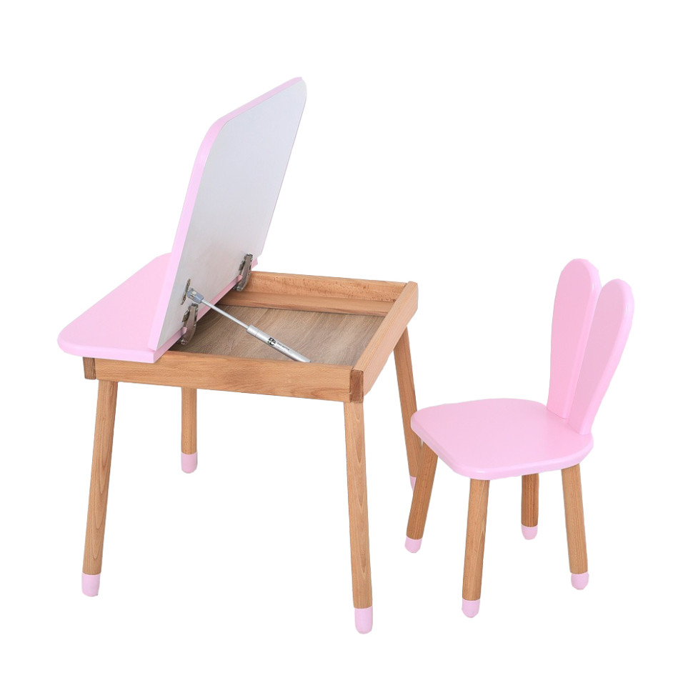 Детский стол 04-025R-DESK, со стульчиком, розовый опт, дропшиппинг