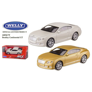 Машина металлическая BENTLEY CONTINENTAL GT "WELLY" 44036CW масштаб 1:43