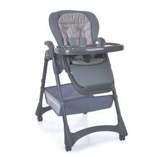 Стульчик для кормления "STEADY" ME 1177 Total Gray, до 15 кг