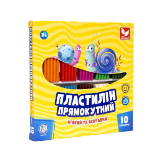 Пластилин прямоугольный 303116003-UA 10 цветов